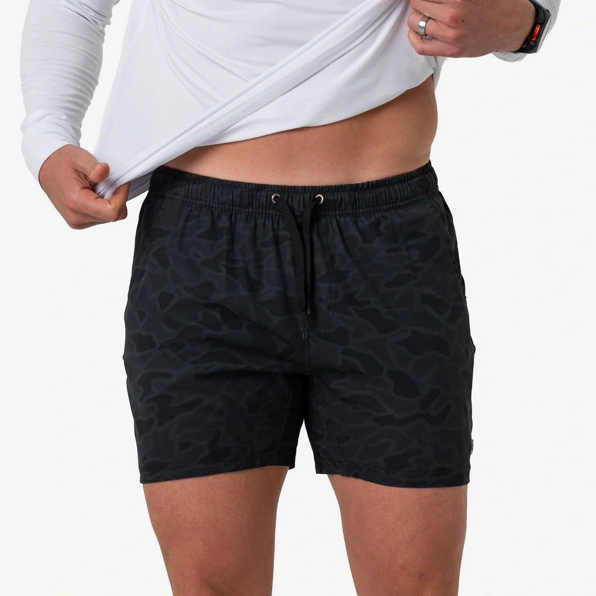 Black Camo Athletic Short
