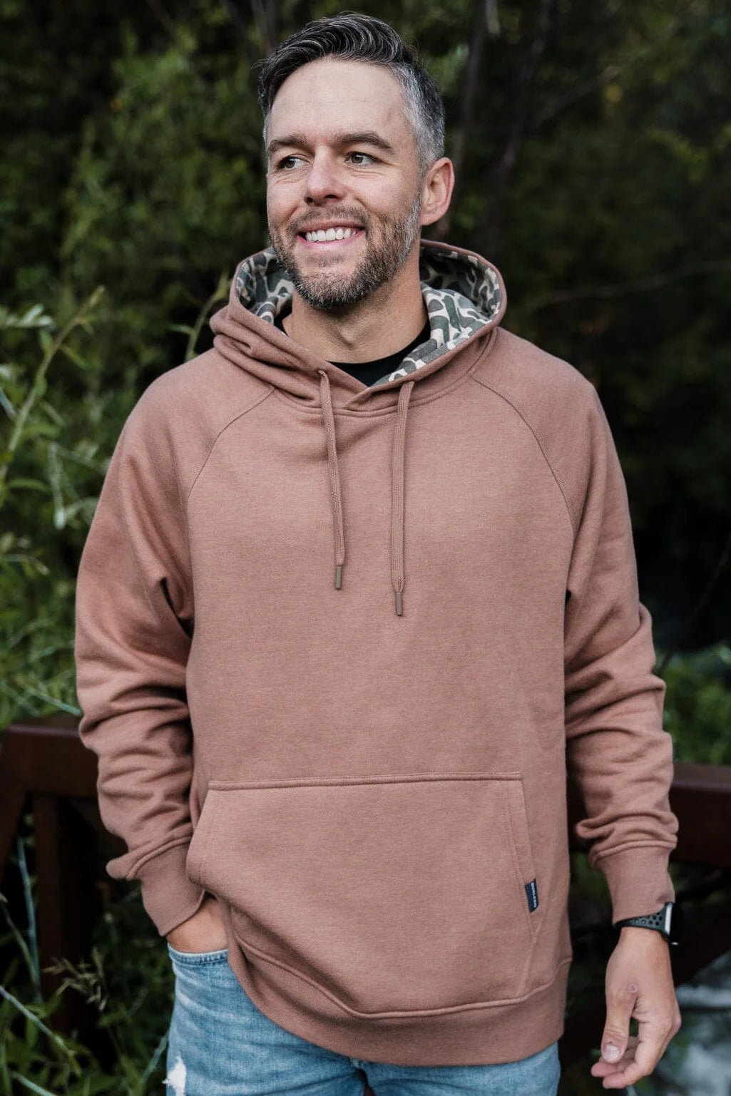 Fleece Hoodie- Brown