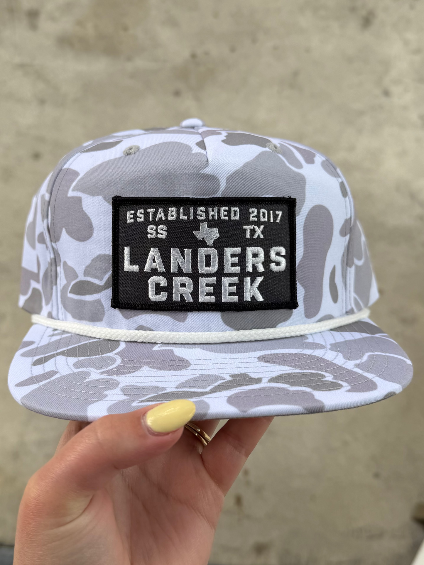 White Camo Patch Hat