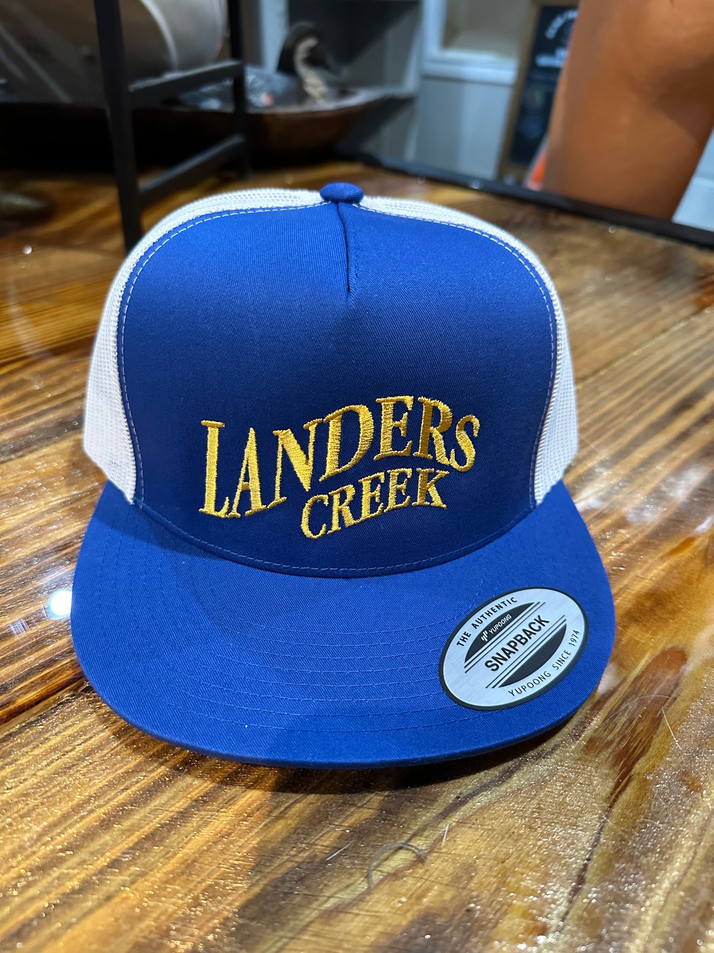 Blue & Gold Wavy Logo Hat