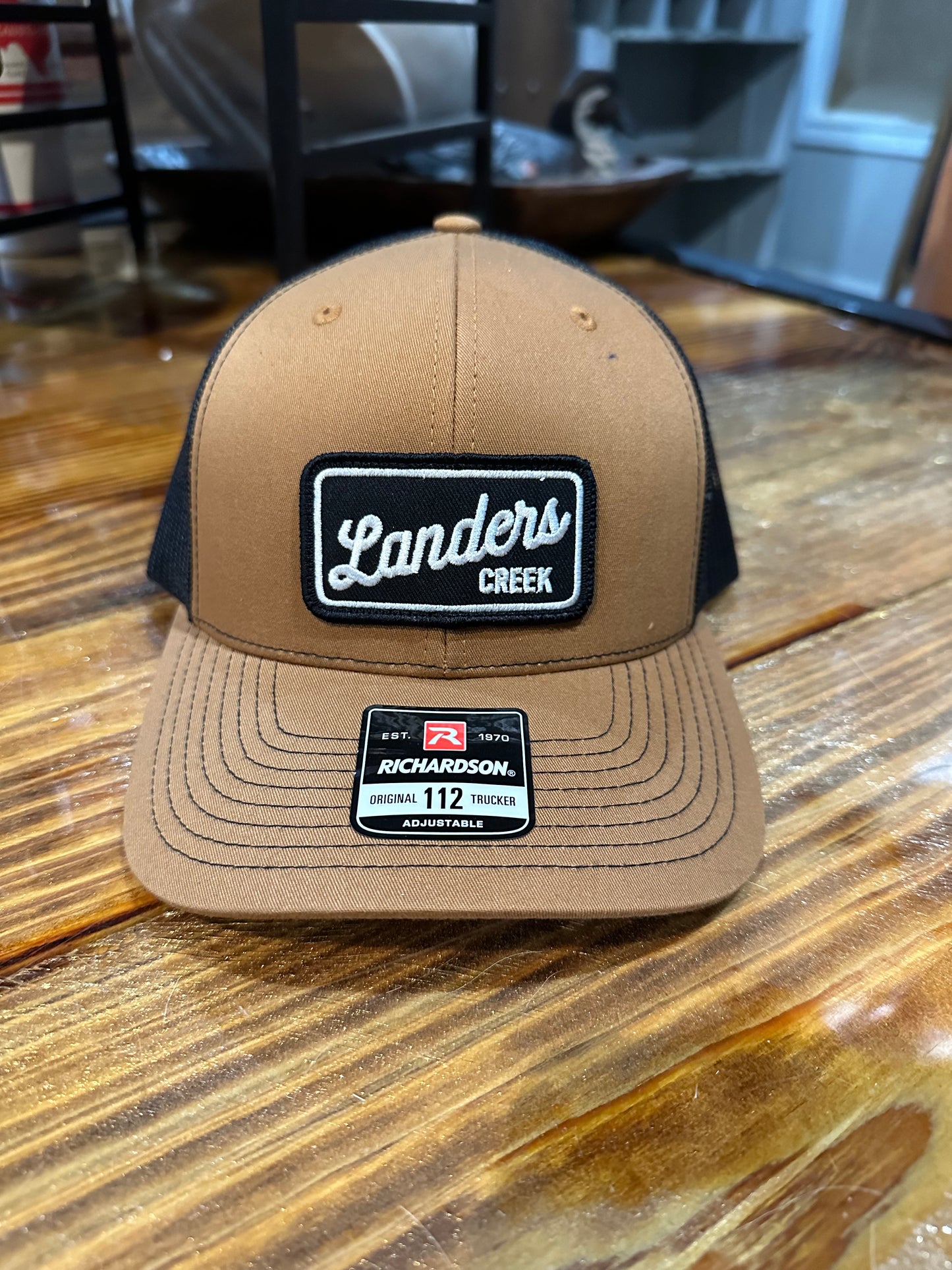 Brown & Black Patch Hat