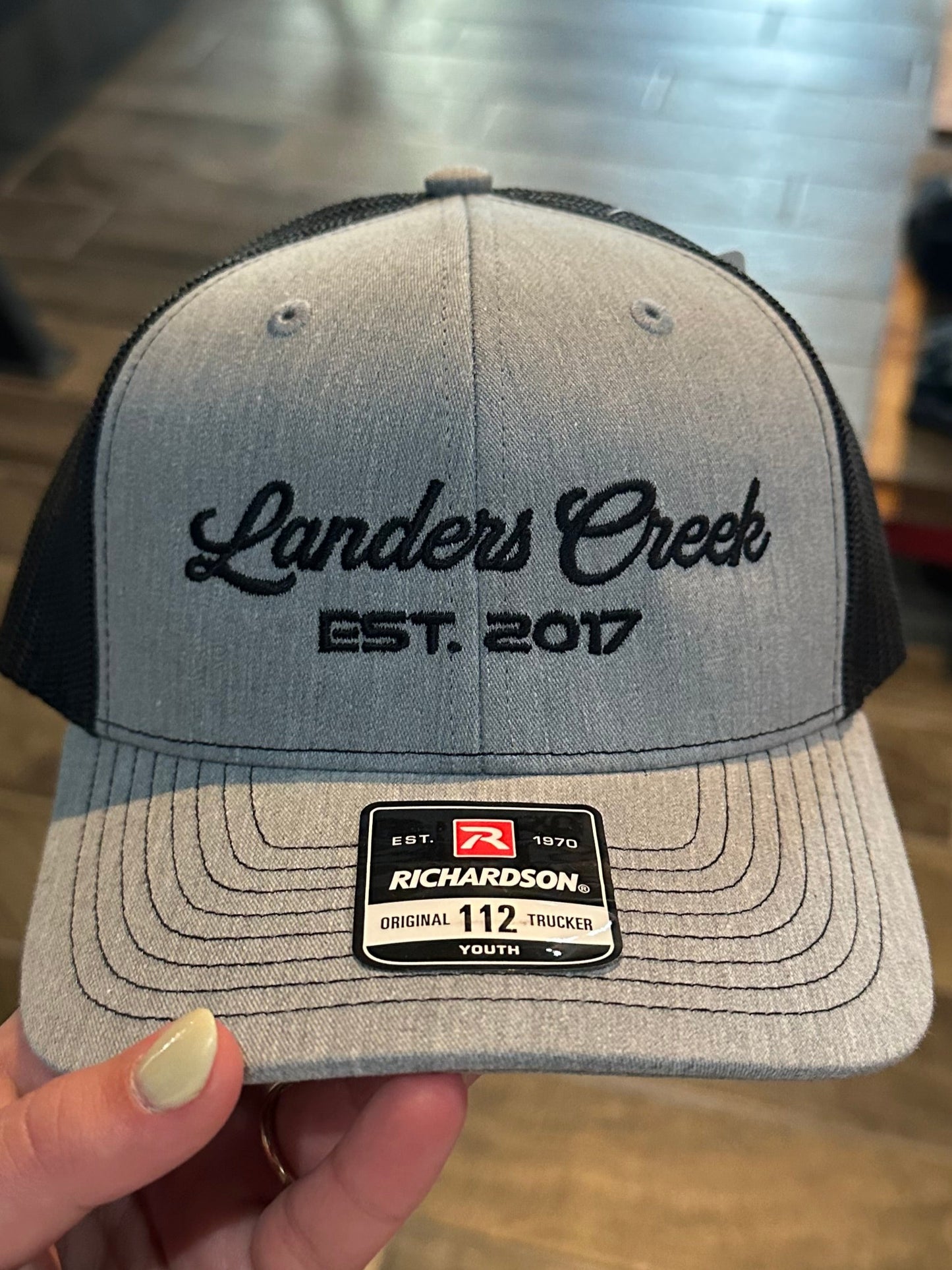 Youth Grey & Black Cap