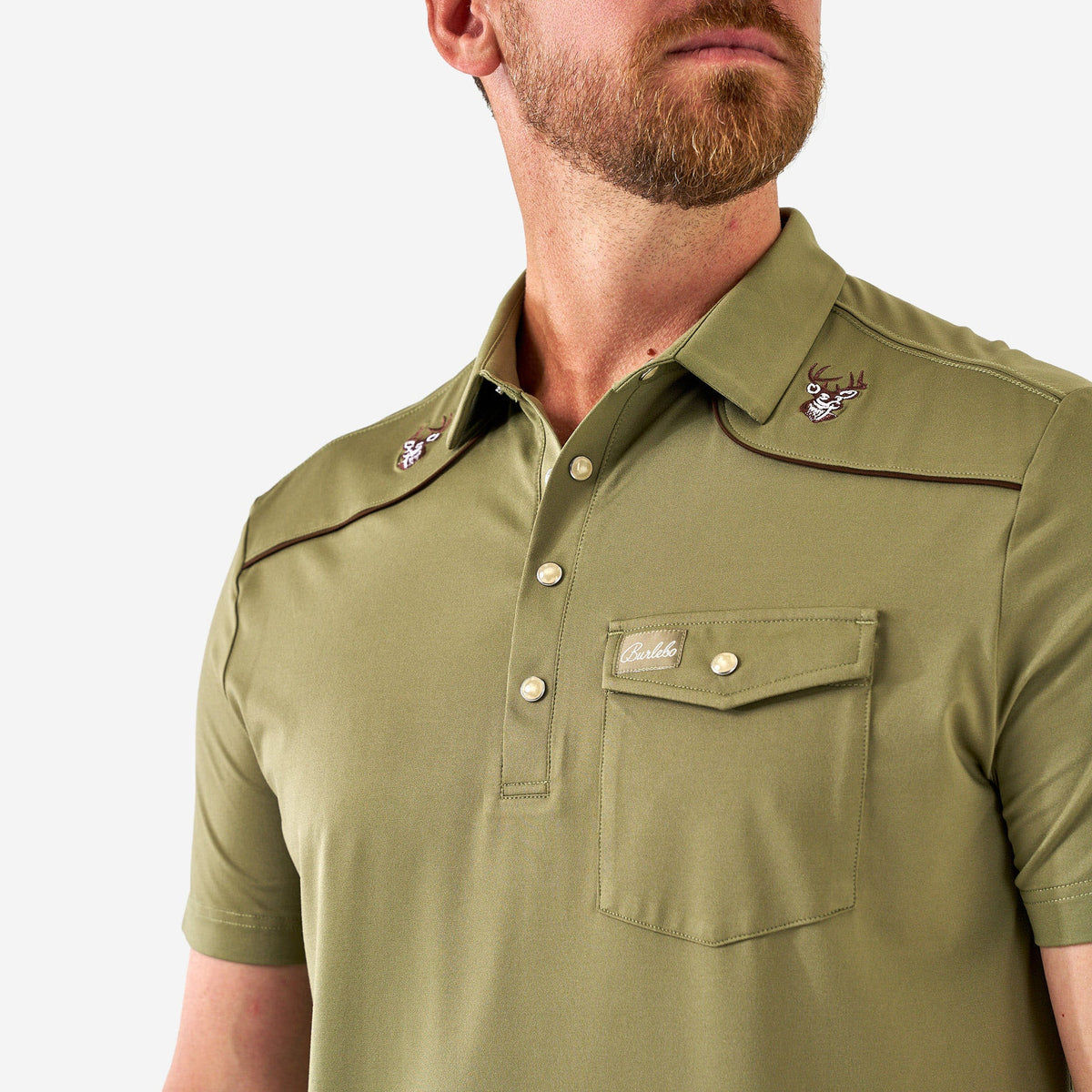 Whitetail Pearl Snap Polo