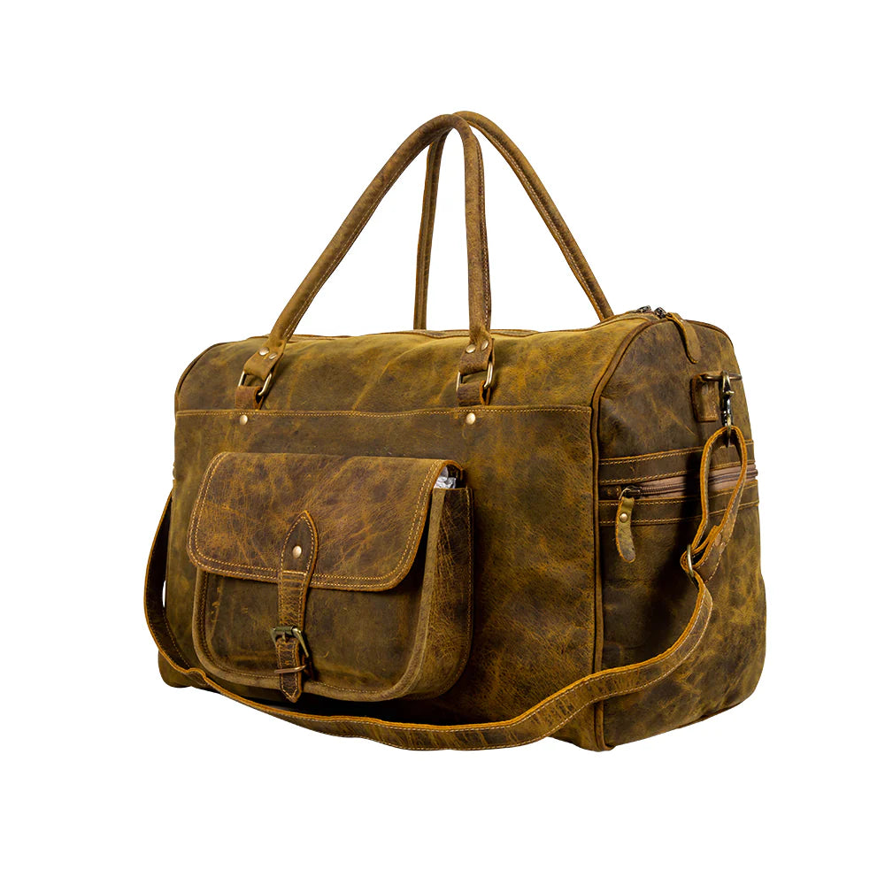 Worn Leather Weekend Bag