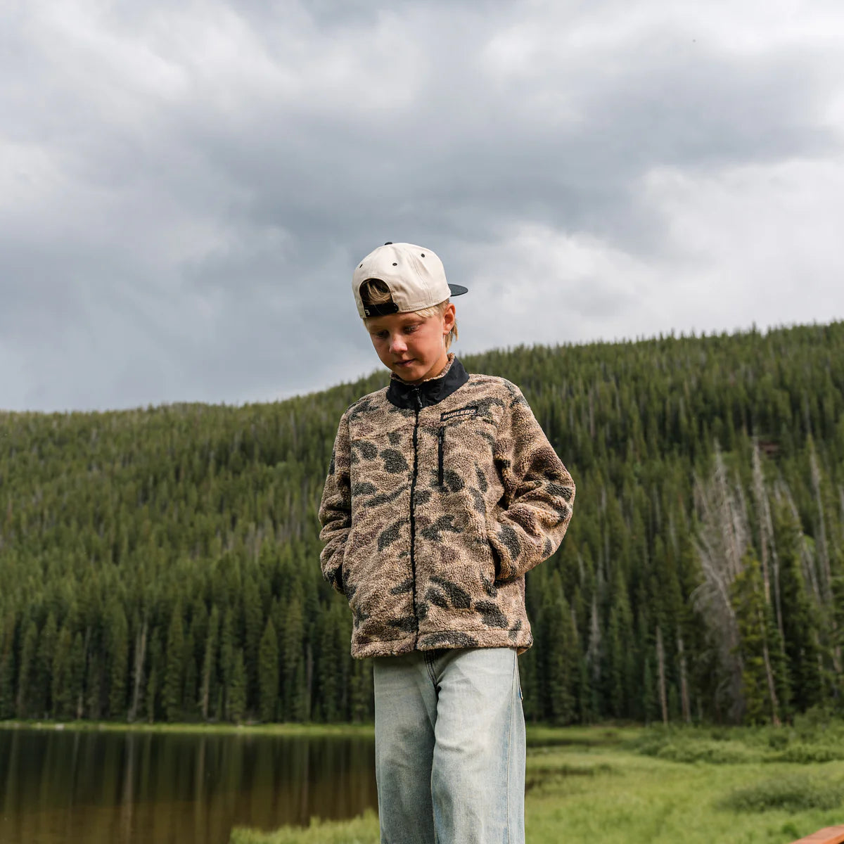 Youth Mountain Camo Sherpa
