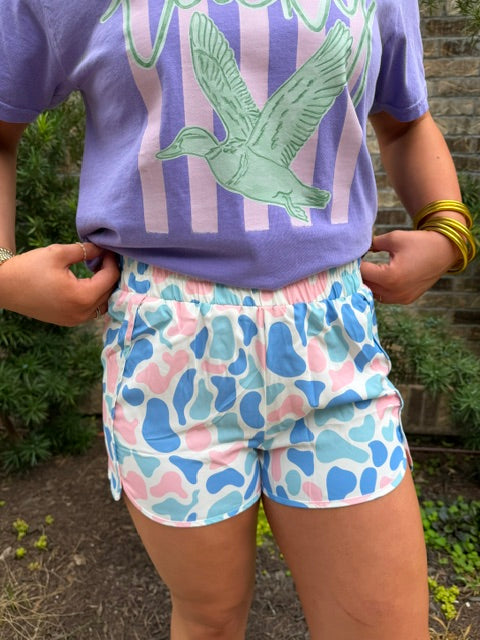 Sky Blue Camo Shorts