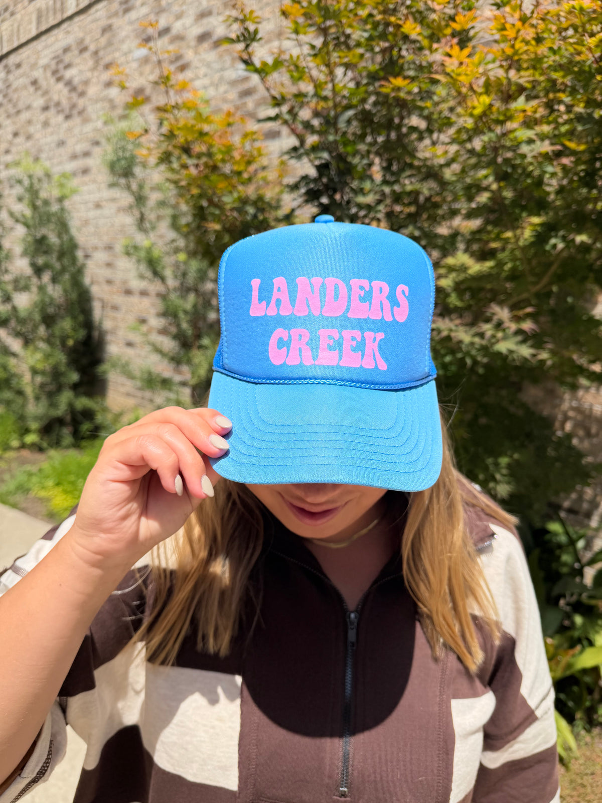 Pink & Blue Trucker