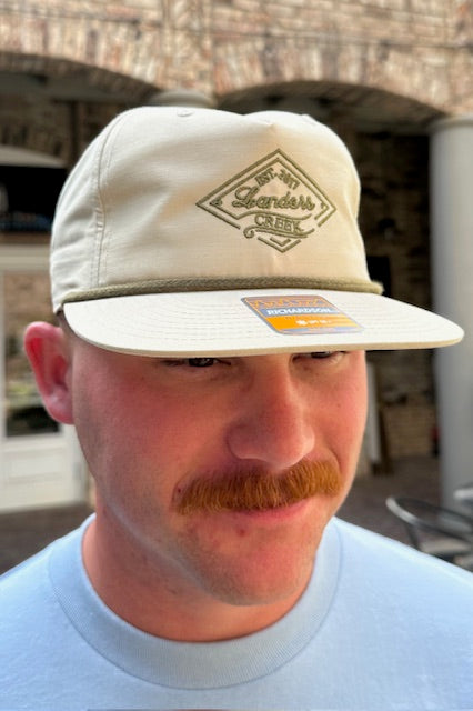 Cream/Green Rope Hat