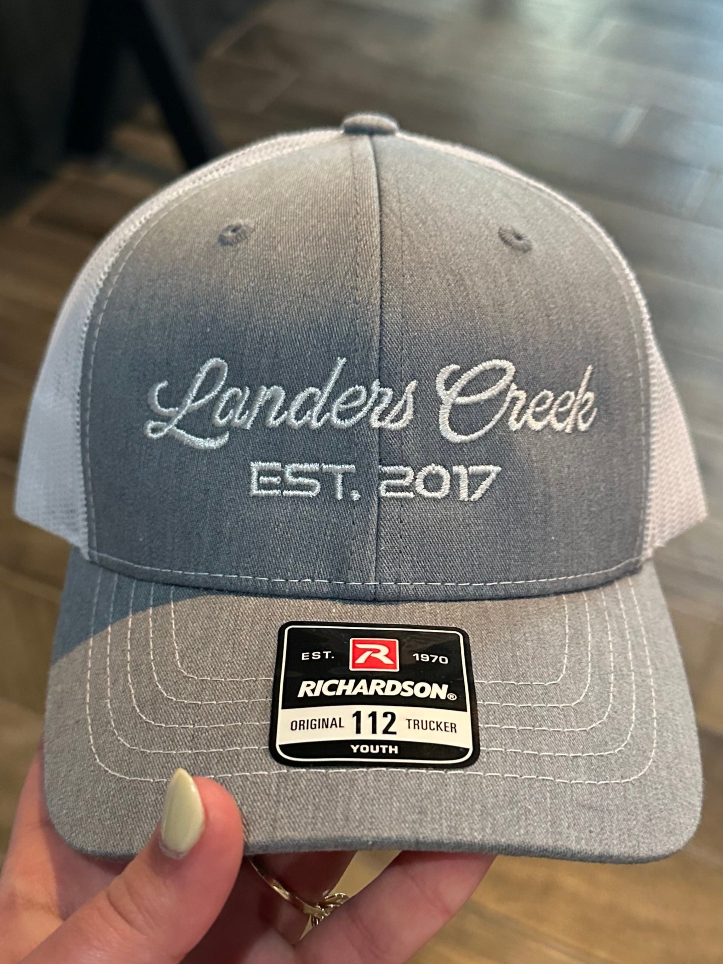 Youth Grey & White Cap