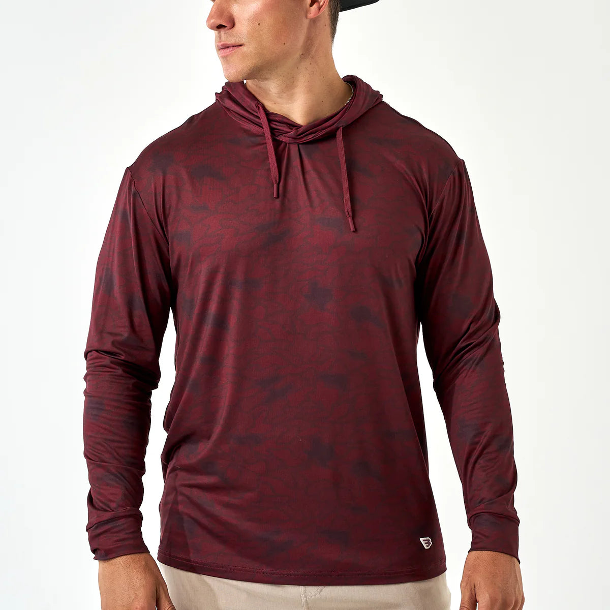 Maroon Camo Performance Hoodie