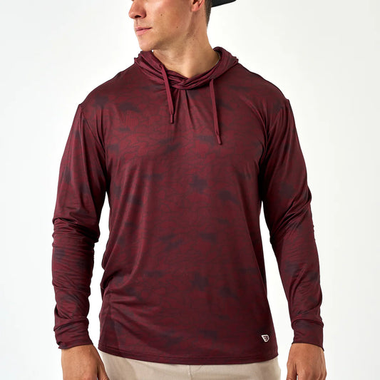 Maroon Camo Performance Hoodie