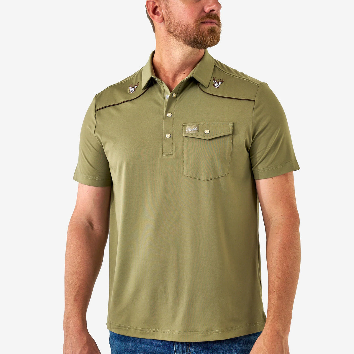 Whitetail Pearl Snap Polo