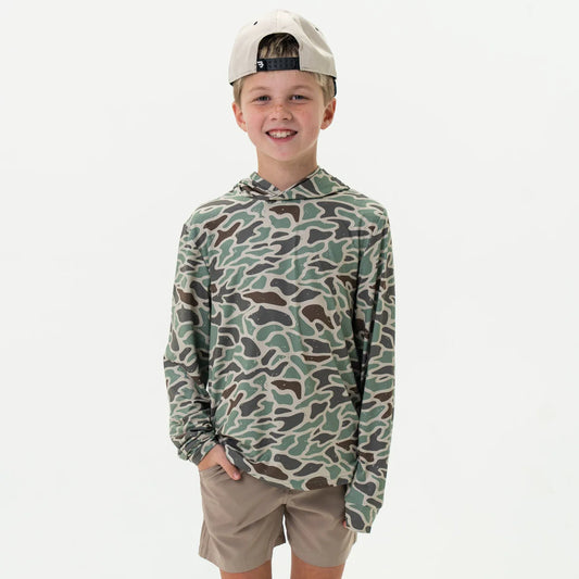 Youth Performance Hoodie- Duck Camo