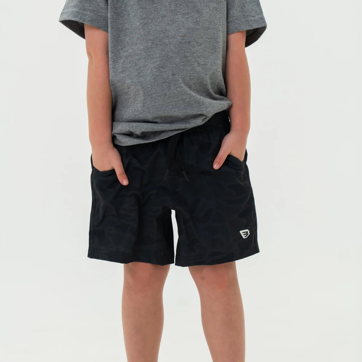 Youth Black Camo Shorts