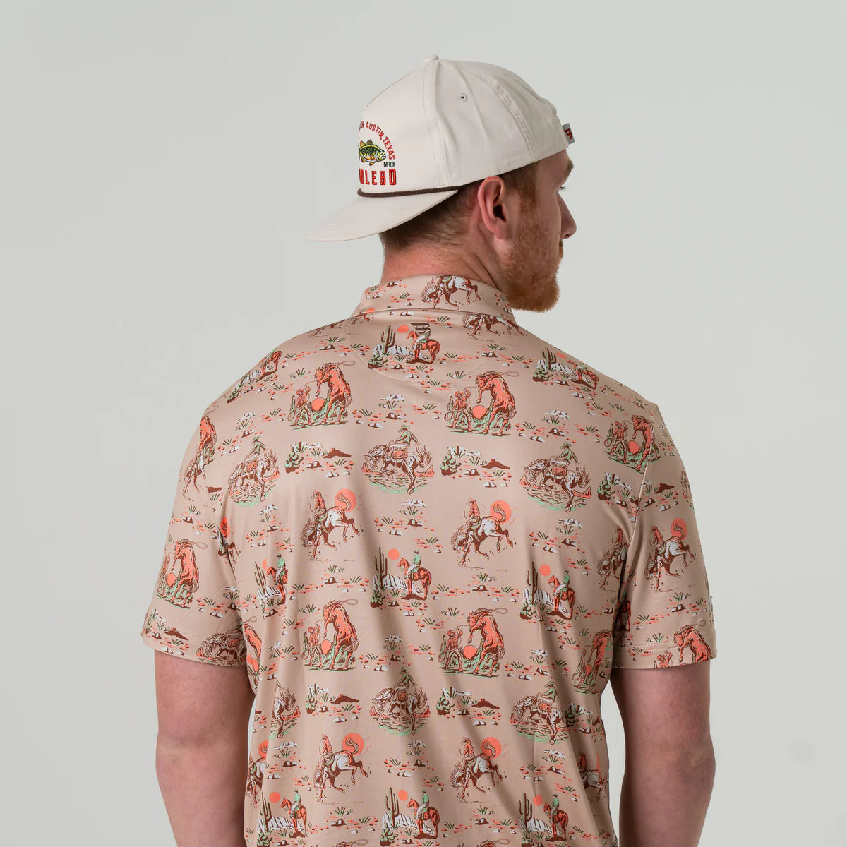 Cowboy Up Polo- Brown