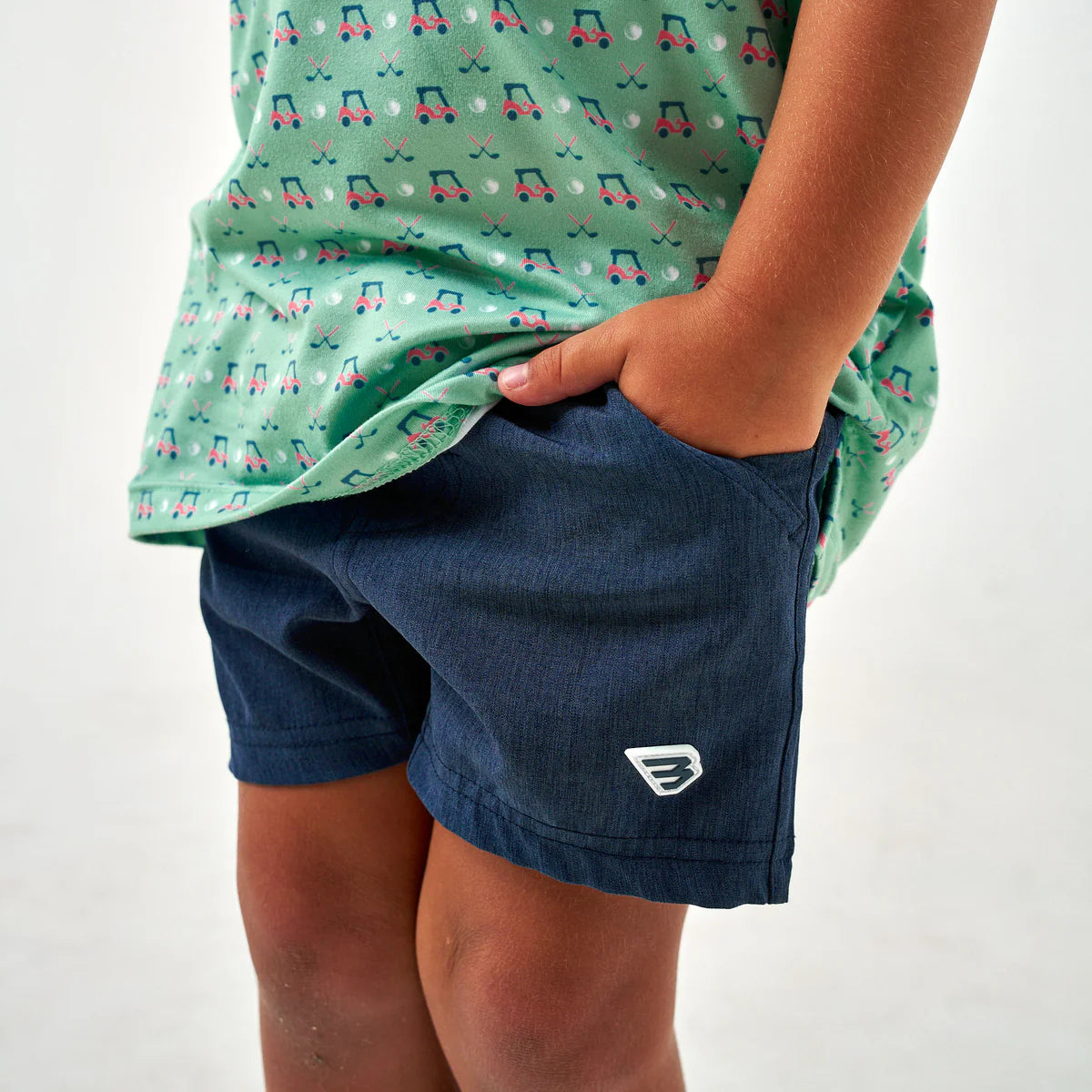 Youth Athletic Short- Navy