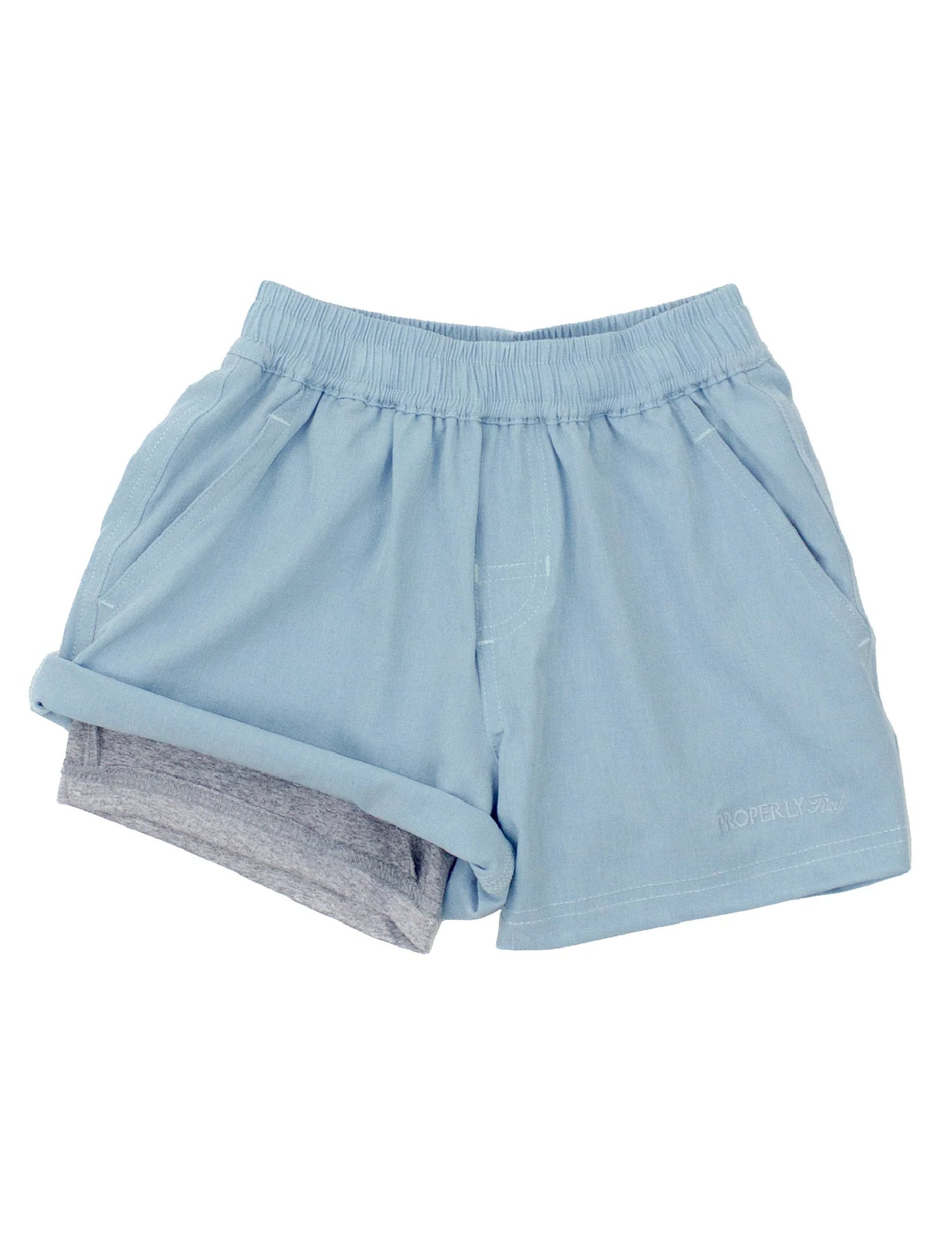 Boys Ace Short- Powder Blue
