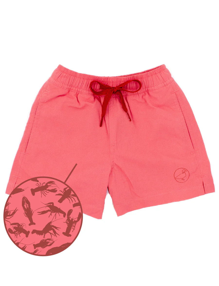 Boys Splash Swim Crawfish
