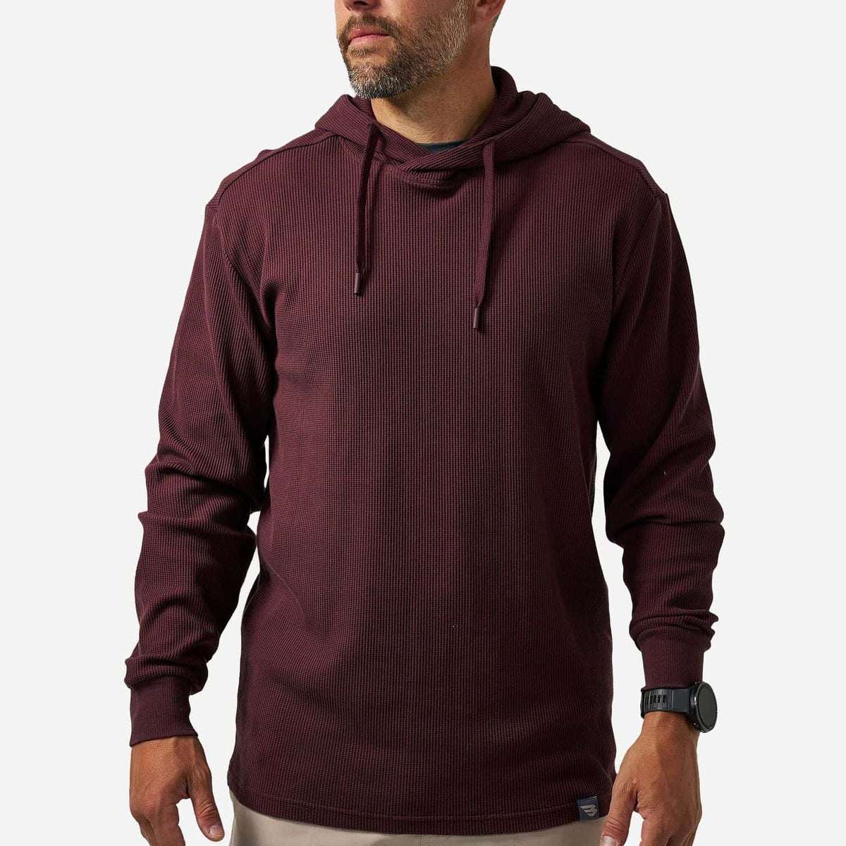 Maroon Thermal Hoodie
