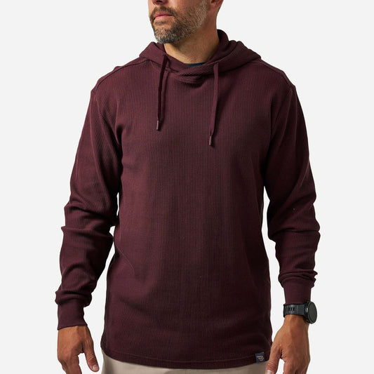 Maroon Thermal Hoodie
